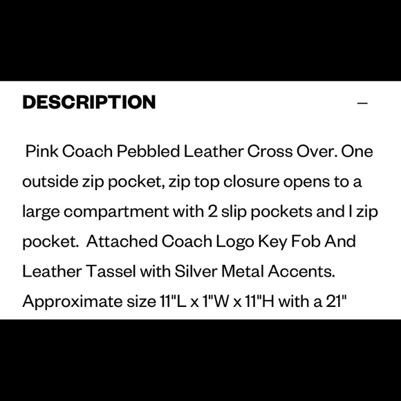 Coach pebble pink leather crossbody purse bag - Picture 9 of 16